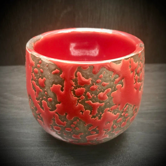 Speckled red handmade plant pot / indoor planter